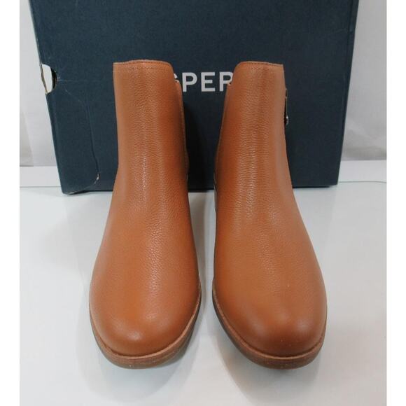Women's Sperry Size 8.5 Seaport Storm 2.0 Booties Water Resistant Leather Tan - Picture 6 of 10